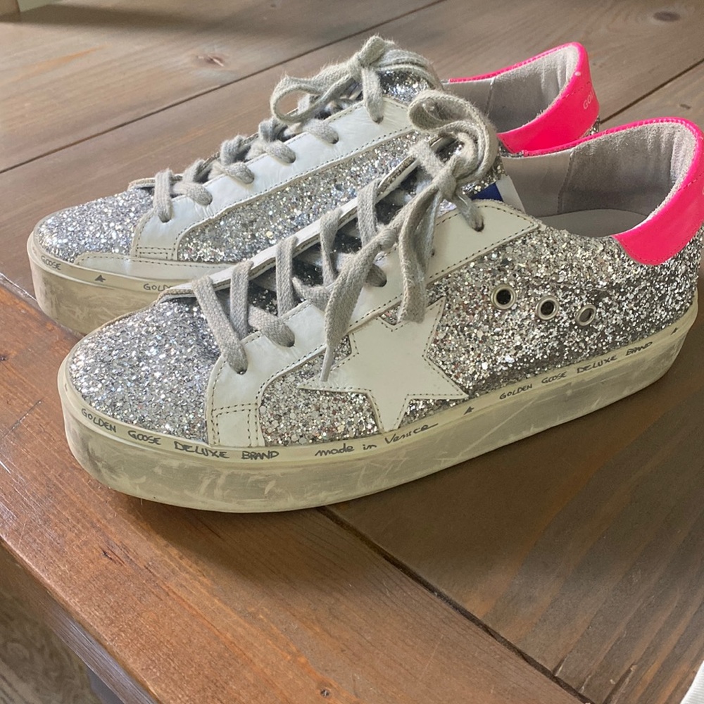Silver Glitter Hi Star Golden Gooses